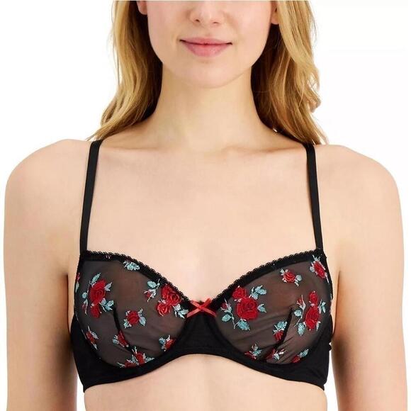 New INC INTERNATIONAL CONCEPTS
Rose Embellished Bra, medium - Picture 1 of 10